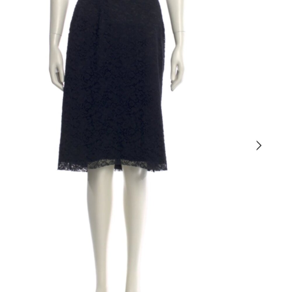 Dolce & Gabbana Elegant Black Lace Pencil Skirt